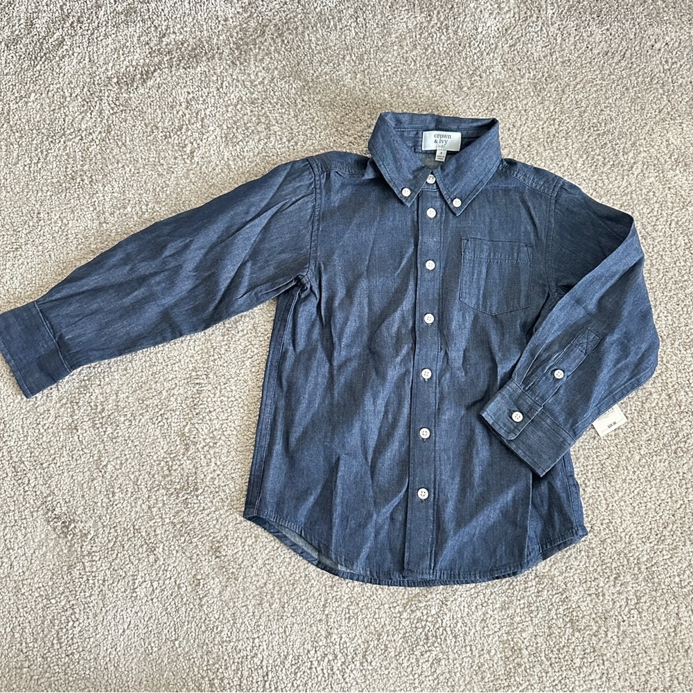crown & ivy Kids Blue Button-Down Shirt
